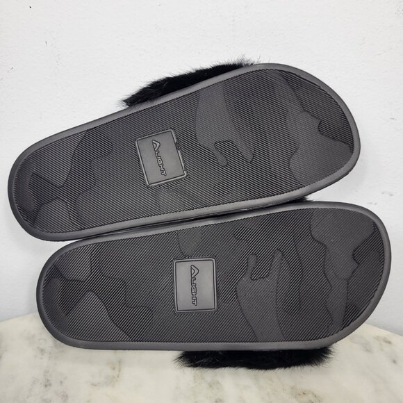 NWB~$825~DSQUARED2~8/8.5~ICON BLACK WHITE GENUINE RABBIT FUR SANDALS SLIDES - Picture 14 of 16